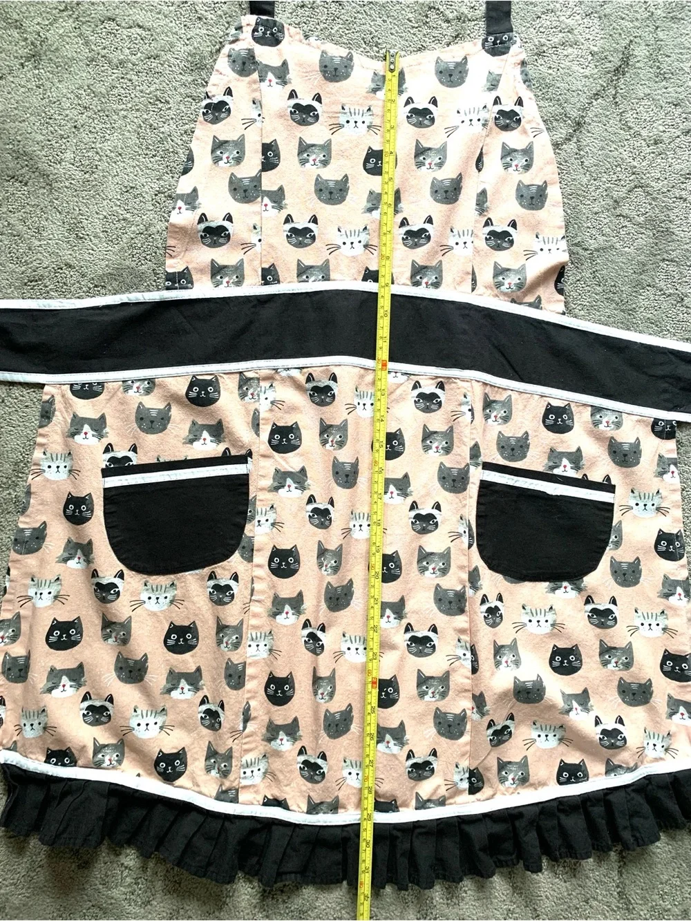 Cute Cats Vintage-Style Apron with Pockets